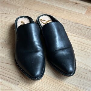 Sam Edelman Black Leather Mules